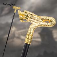 Bastón De Moda Con Cabeza De Dragón Dorado Decorativo Para Fiesta Y Cosplay Bastón Vintage De 92 Cm Con Punta De Goma - details 0