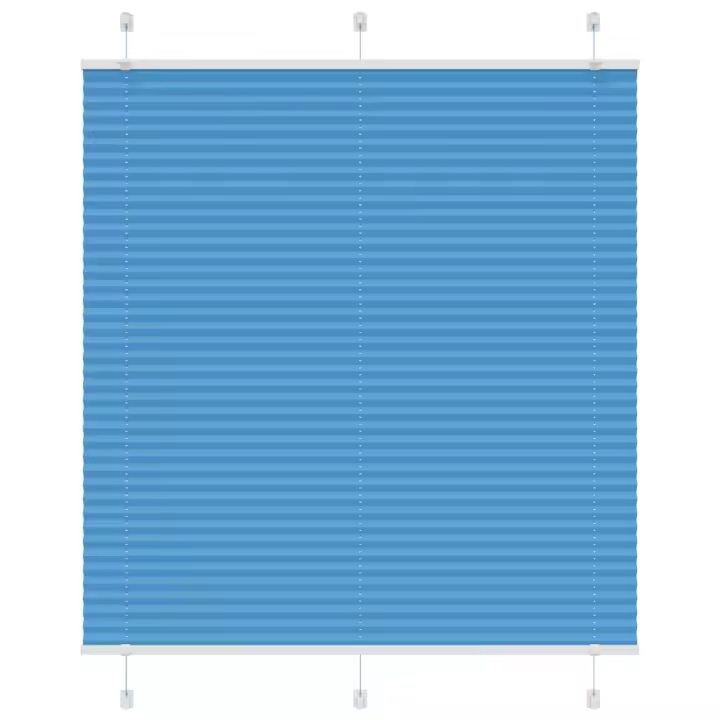 vidaXL Estor Plisado azul 115x150 cm Tela Ancho 114,4 cm Poliéster - 1