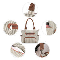 Set De 7 Bolsos Para Mudar El Bebé Multifuncional Tote Bag Mummy Bolsa De Viaje Con Alforja Para Bebé Material De Tela Cierre De Cremallera - details 7