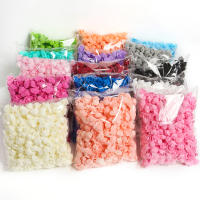 50/100Pcs Flores Rosa Artificiales 3.5cm PE Espuma Flores Falsas Para Decoración De Casa Boda Regalos DIY Accesorios De Caja - details 1
