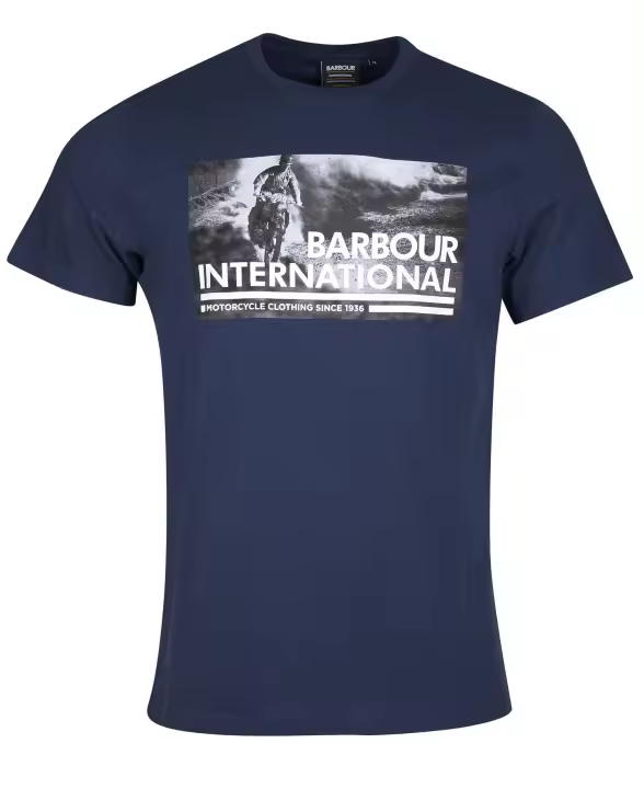 Barbour International Photo History T-Shirt Navy - 1
