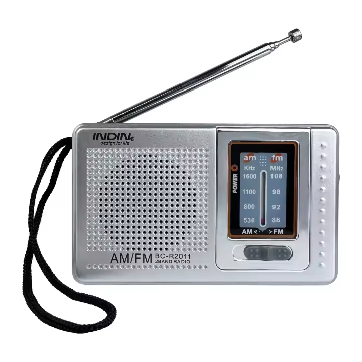 Ociodual Radio de Mano BC-R2011 Analógica Mini Sintonizador AM/FM Altavoz Integrado Conector para Auriculares Jack 3.5mm - 1
