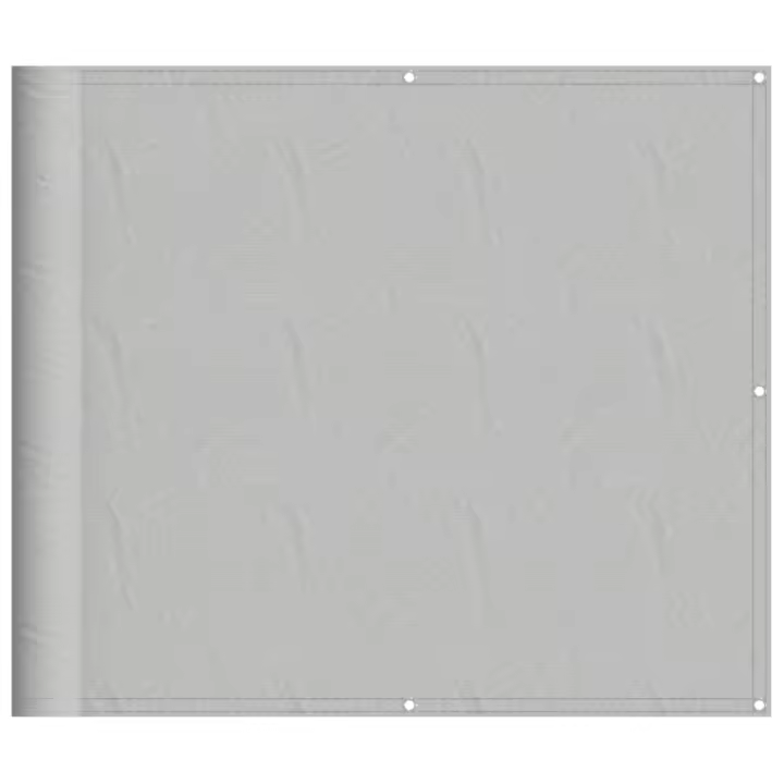 Pantalla de Balcón 100% poliéster Oxford gris Claro 90x400 cm - 1