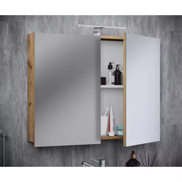 Espejo de baño Espejo de pared Espejo colgante Armario con espejo de baño Badinos 59 x 60 cm Espejo de baño Espejo de pared Espejo colgante Armario con espejo de baño Badinos 59 x 60 cm - 1
