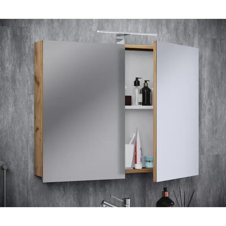 Espejo de baño Espejo de pared Espejo colgante Armario con espejo de baño Badinos 59 x 60 cm Espejo de baño Espejo de pared Espejo colgante Armario con espejo de baño Badinos 59 x 60 cm - 1
