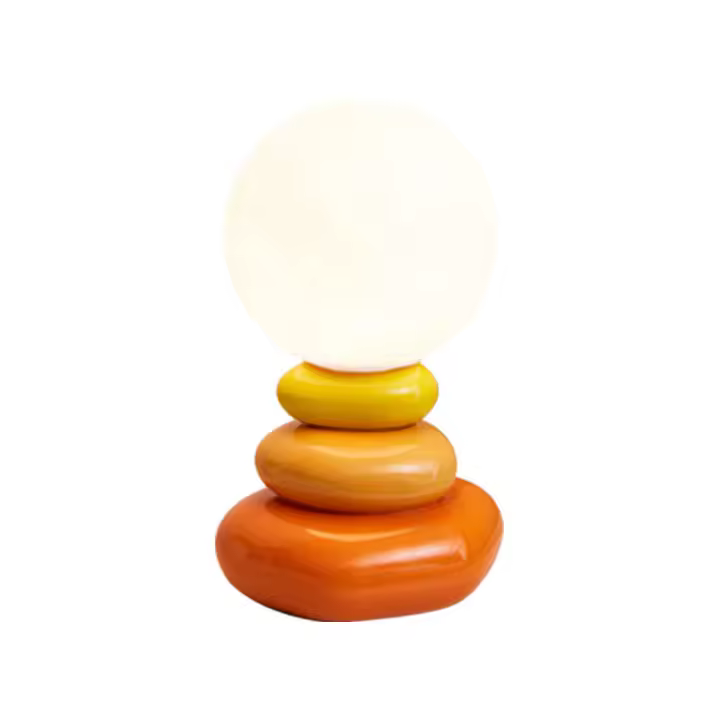 Lámpara De Mesa LED De Cerámica En Naranja/Azul/Castaño Para Dormitorio Escritorio Iluminación De Ambiente Luz Nocturna Decoración De Habitación Estilo Moderno - 1