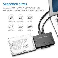 Adaptador Convertidor De Cable USB 3.0 a SATA IDE Para Disco Duro HDD/SSD CD DVD ROM CD-RW 3 En 1 Adaptador SATA/IDE - details 1