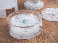 Molde De Silicona Para Resina Epoxy DIY Coaster Redondo Caja De Almacenamiento Espejo Molde Duradero De 9cm Para Joyería - details 4
