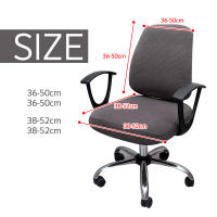 Cubierta De Silla Espesada Sólida Para Escritorio Anti-Polvo Con Asientos Divididos Universal Para Oficina Y Armchairs En Spandex Y Poliéster - details 2