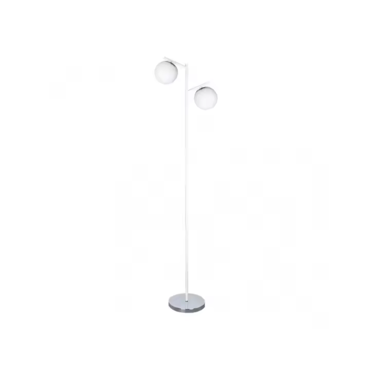 Fabrilamp - Pie De Salon La Habana 2xe14  Blanco/cromo 160x25x40 Cm - 1