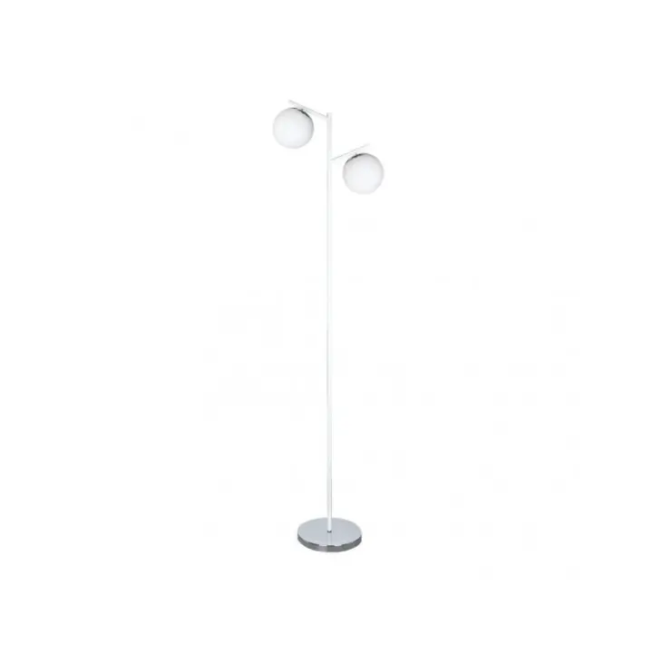 Fabrilamp - Pie De Salon La Habana 2xe14  Blanco/cromo 160x25x40 Cm - 1