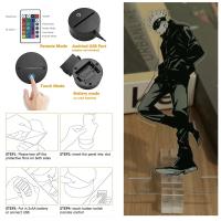 Lámpara De Noche LED 3D Anime Figuras Jujutsu Kaisen Acrílico RGB Toque Inteligente 7 Colores Luz De Decoración Para Dormitorio Regalos - details 1