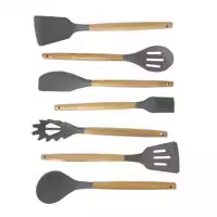 Set de Utensilios de Cocina de Silicona y Madera 19 piezas Home Cuchillos Tabla de Cortar Organizador de Cocina Pelador - details 6