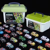 Juego De Coches De Carreras Miniatura Para Niños Con Caja De Almacenamiento Regalo De Navidad Para Niños Varones Colección De Vehículos Retroalimentados Sin Batería Material ABS - details 2