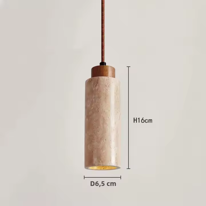 Colgante De Piedra Amarilla Wabi-Sabi Para Dormitorio Y Restaurante Luz De Mesa Nórdica Vintage Para Belleza Tienda Y Decoración De Hogar - 1