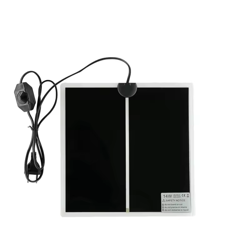 Tapetes Térmicos para Terrarios, Manta Calefactora para Reptiles con Temperatura Ajustable para Tortuga, Serpientes, Lagartos, Geckos (28X28 CM) - 1
