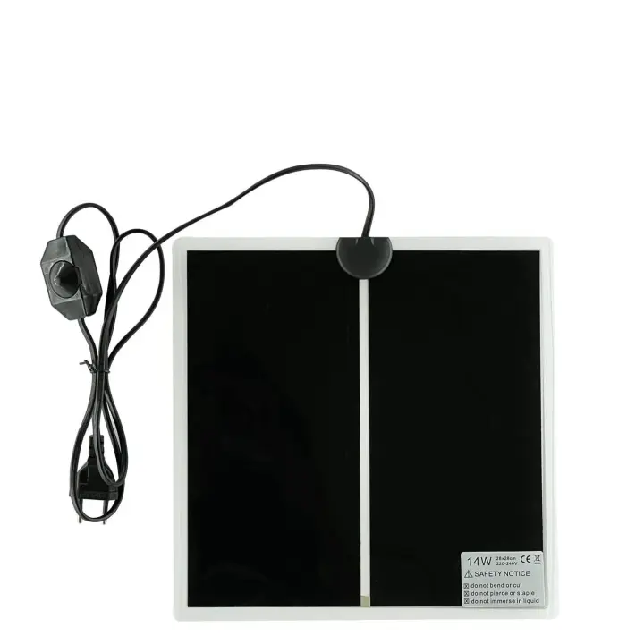 Tapetes Térmicos para Terrarios, Manta Calefactora para Reptiles con Temperatura Ajustable para Tortuga, Serpientes, Lagartos, Geckos (28X28 CM) - 1