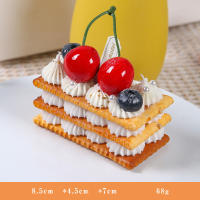 1PC Decoración De Pastel Artificiales Para Fotografía Y Mesa De Té Modelo De Pasteles Simulación De Comida FCYY-002 Material PU - details 5