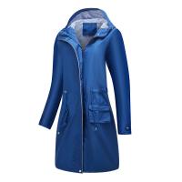 Abrigo De Trench Para Mujer Con Capucha Y Mangas Largas De Color Sólido Estilo Británico Elegante Con Rayas Y Chaqueta Recta Impermeable Para Todas Las Estaciones - details 29