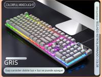 Teclado De Juego 104 Teclas Con Retroiluminación Colorida Teclado Cableado Sentido Mecánico Para Computadora Periféricos E-sports Para Desktop Laptop - details 11