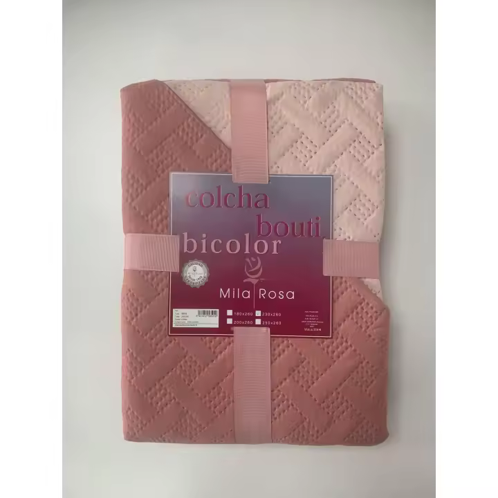 HIPERMANTA. Colcha bouti BICOLOR REVERSIBLE para CAMA 105. Medida 200x260 cm. Disponible en varios colores. Ideal para primavera-verano. - 1