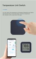Sensor De Temperatura Y Humedad Bluetooth Mini Con Pantalla LCD Control Remoto Por App Tuya Y Voz Compatible Con Google Thermometer Hygrometer - details 5
