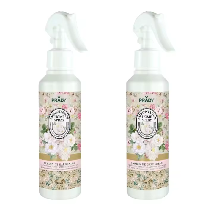 Prady - Pack 2 Ambientadores Spray 220ml - Jardín de Gardenias 🌸 - Portátil, Compacto y Duradero - 1