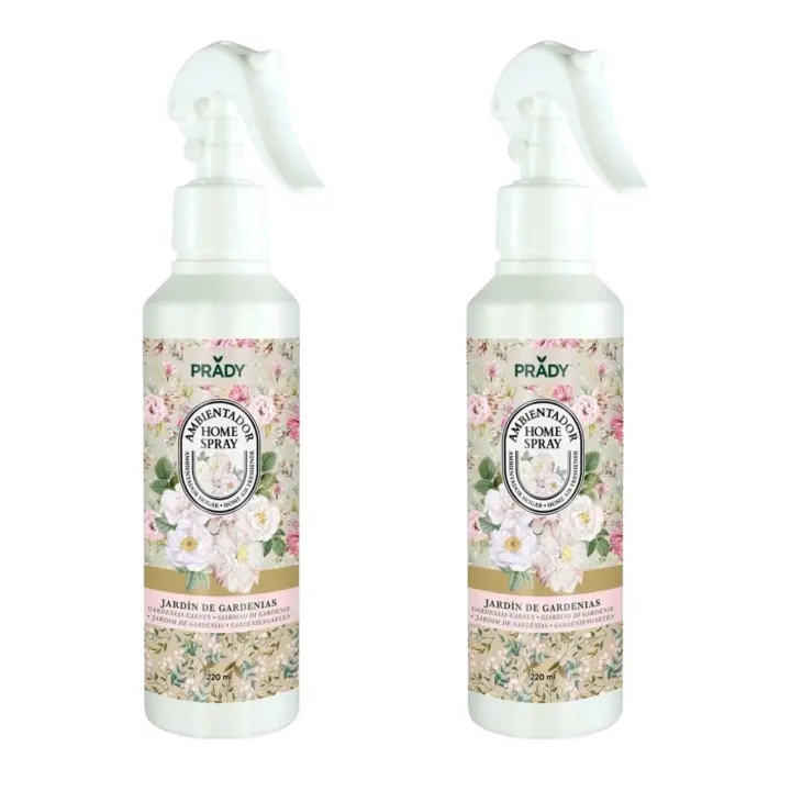 Prady - Pack 2 Ambientadores Spray 220ml - Jardín de Gardenias 🌸 - Portátil, Compacto y Duradero - 1