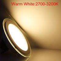 Lámpara De Techo Recubierta De Vidrio LED Redonda 6W 9W 12W 18W 24W Luz De Punto Interior AC110V 220V Aluminio Panel LED Integrado - details 6