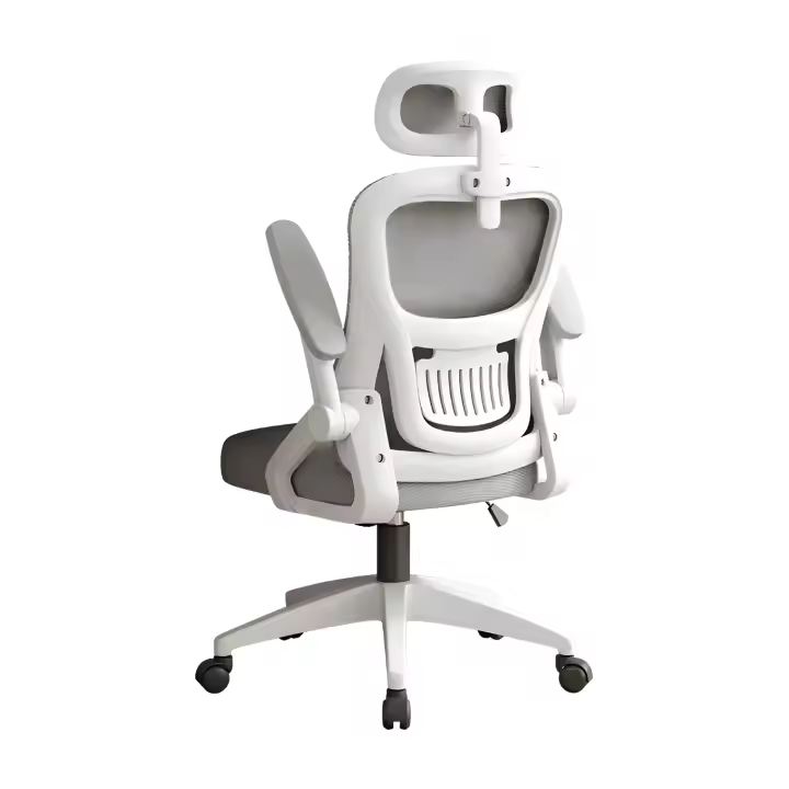 LUTODY - Silla de oficina escritorio, Respaldo acolchado transpirable, Asiento ergonómico de látex, Palanca para subir bajar de asiento, Función inclinación reposaespalda, Rueda giratoria 360º, Pata PP, Fácil de montar, Para despacho centro trabajo - 1