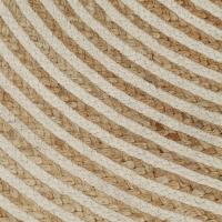 vidaXL Alfombra de yute tejida a mano diseño espiral blanco 120 cm Alfombras de área  Alfombra de Piso para Sala de Estar Dormitorio Habitación Salón - details 4
