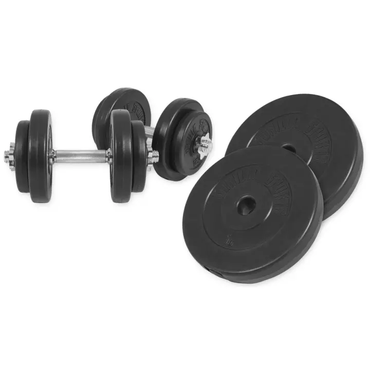 Gorilla Sports Juego de mancuernas de vinilo 30 kg - 1
