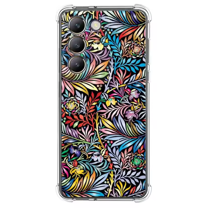 Tumundosmartphone Funda Silicona Antigolpes para Vivo V40 SE 5G Diseño Flores 04 Dibujos - 1