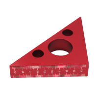 Regla De Ángulo Triangular 45/90 Grados Escala Métrica Precisión Herramienta De Carpintería Metálica Engrosada Multifuncional - details 13