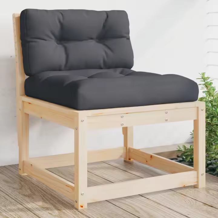 Sofá de Jardín con bolsillos Madera blanda de Pino - 1