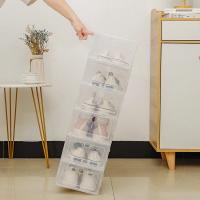 Caja De Almacenamiento Para Zapatos De Plástico Organizador Stackable Translúcido Para Calzado Ecológico Y Plegable - details 8