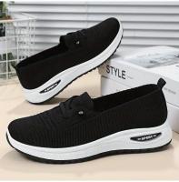 Zapatos Casuales Para Mujer En Color Rosa Zapatos De Malla Transpirables Y Moda Para Caminar Y Correr Zapatillas Planas Vulcanizadas 2024 - details 14