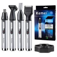 Kit De Aseo Completo Kemei Para Hombres Cepillo Eléctrico Recargable Trimmer De Pelo Nariz Barba Cejas Shaving Máquina De Afeitar Facial - details 0