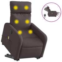 vidaXL Sillón de masaje eléctrico reclinable elevable tela Gris claro, Gris oscuro, Negro Sillon Dormitorio Sillon Comodos Silla Relax Sillón Sofá - details 4