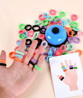 Juguete Educativo Temprano De Entrenamiento Mental Para Niños Anillo De Dedos Con Cuerdas Elásticas Y Campana Juego Interactivo Padre-Madre Y Niños - details 7