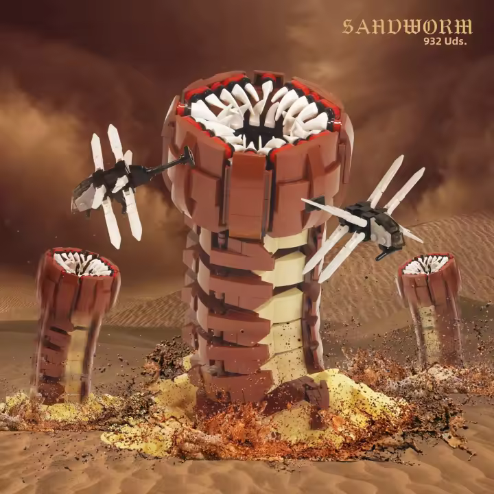 Bloques De Construcción MOC Movie Dune Sandworm 932PCS Sci-Fi Clásicos Ornithopter Escena Técnica Juguetes Para Niños Regalo Compatible Con Lego ABS Plástico - 1