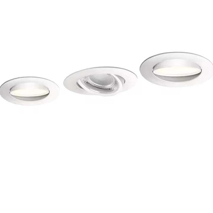 Aigostar Downlight LED Techo Empotrable， 5W Equivalente a Halógena 53W， Blanco Neutro 4000K， Ángulo Rotable 30° Focos LED Interior Techo， Ф70-75 mm， ojos de buey led para techo 3Pcs， AC 220V-240V - 1