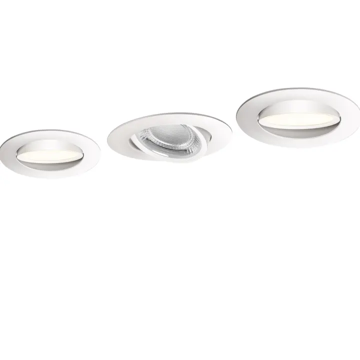 Aigostar Downlight LED Techo Empotrable， 5W Equivalente a Halógena 53W， Blanco Neutro 4000K， Ángulo Rotable 30° Focos LED Interior Techo， Ф70-75 mm， ojos de buey led para techo 3Pcs， AC 220V-240V - 1