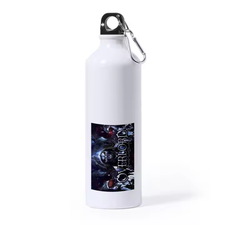 BIDON GRANDE 800 ML ACERO INOXIDABLE AINZ OOAL GOWN ANIME OVERLORD deporte deportivo con mosqueton botella momon shonen mahou - 1
