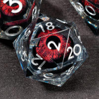 Juego De Dados DND Líquido Núcleo D&D Resina Fronteriza Para Juego De Rol RPG D20 D12 D10 D8 D6 D4 Borde Fino Dados De Dragón Y Sótano - details 17