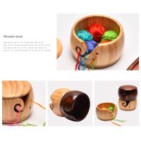Bolsa De Almacenamiento Para Tejido En Madera Y Lana Organizador De Herramientas De Tejer Y Crochet Cesta De Almacenamiento Para Mujeres - details 2