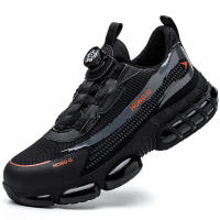 Zapatos de seguridad con amortiguación de aire para hombre, zapatillas de trabajo antigolpes e indestructibles, de malla transpirable, botas protectoras - details 2