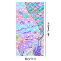 Toalla de playa de microfibra con estampado de sirena, de secado rápido, estilo europeo y americano - details 6