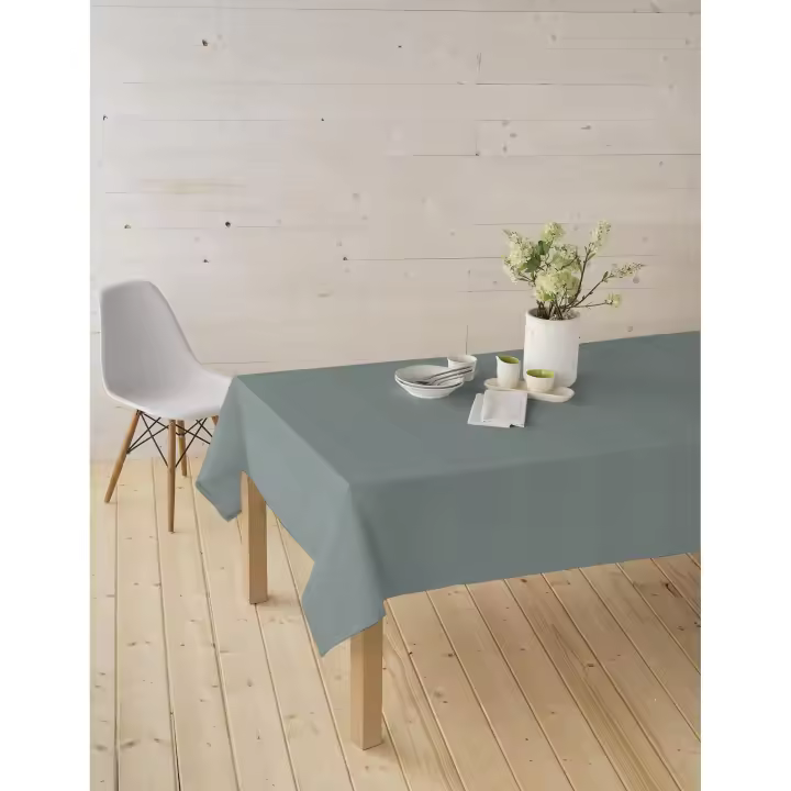 Decolux Homeware Mantel antimanchas tela algodón resinada confeccionada liso repele liquidos lavable exterior e interior - 1