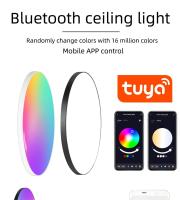Lámpara De Techo Plana LED Ultra Delgada 20/24W Redonda Para Cocina Dormitorio Basamento Pasillo Sala De Estar Iluminación Diaria Ajustable Color Negro - details 5